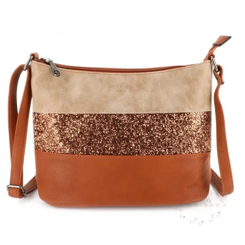 Gallantry sac bandoulière paillettes femme multicolore camel