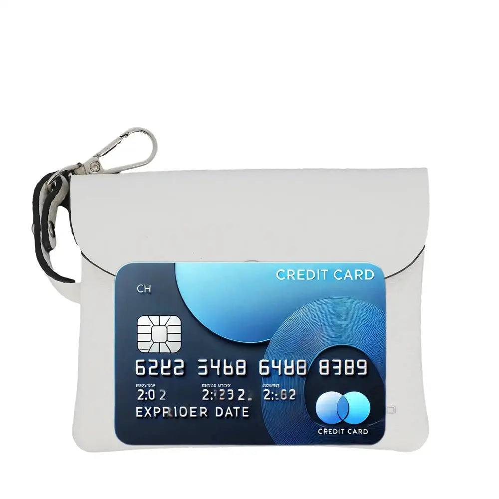 Flora & co Porte-monnaie cartes femme crochet blanc