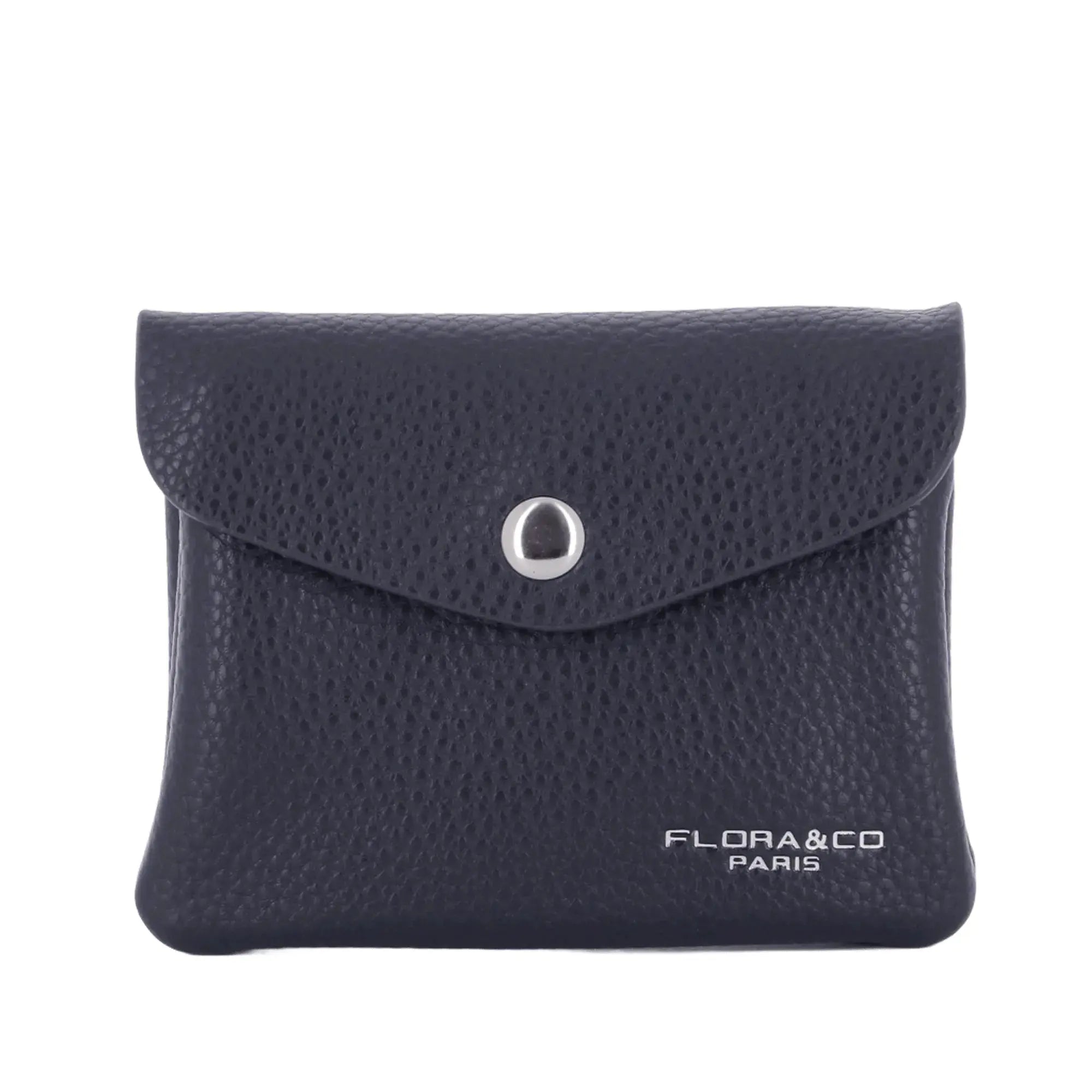 Flora & co Porte-monnaie cartes femme magnétique bleu marine