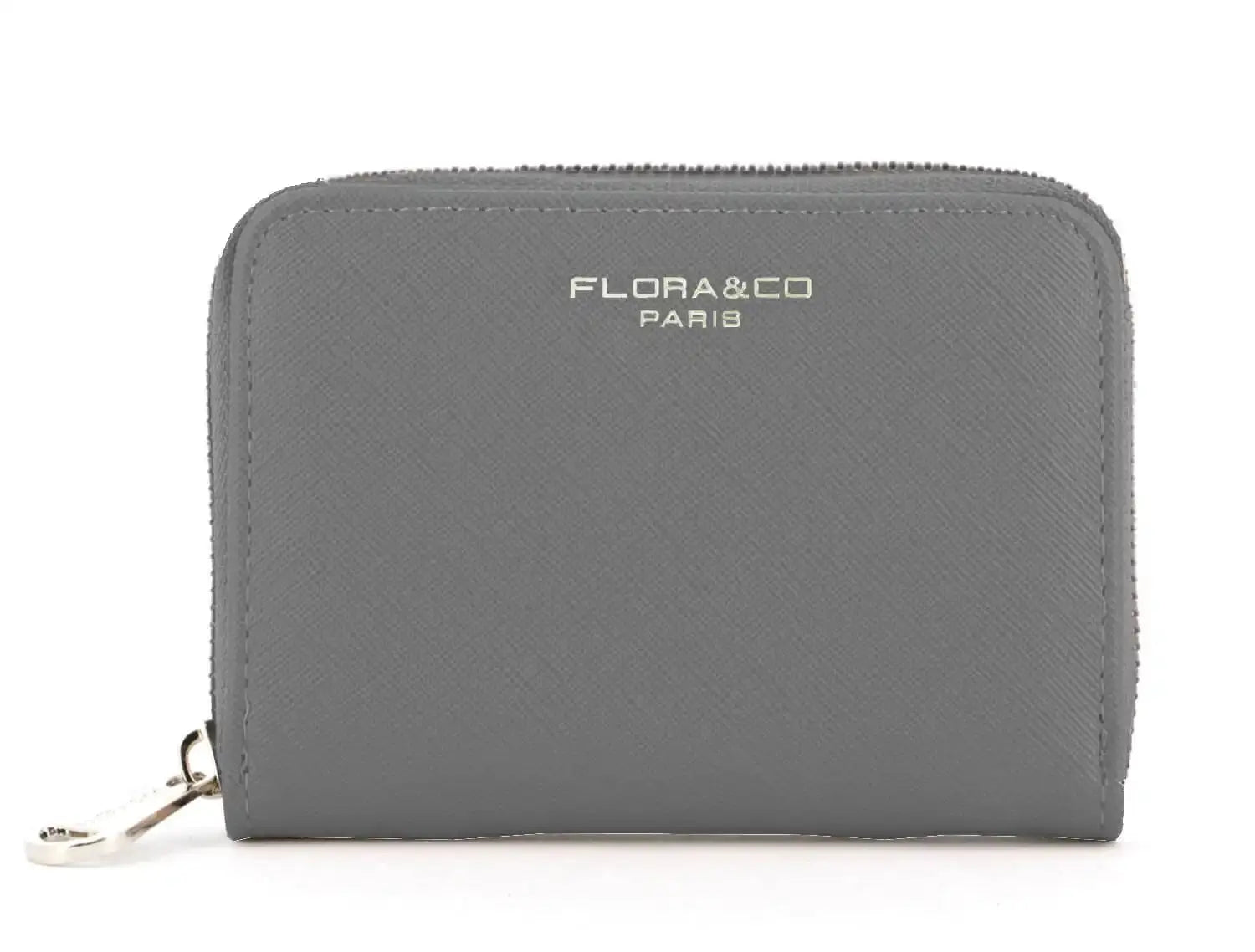 Flora & co Portefeuille porte-carte femme saffiano gris