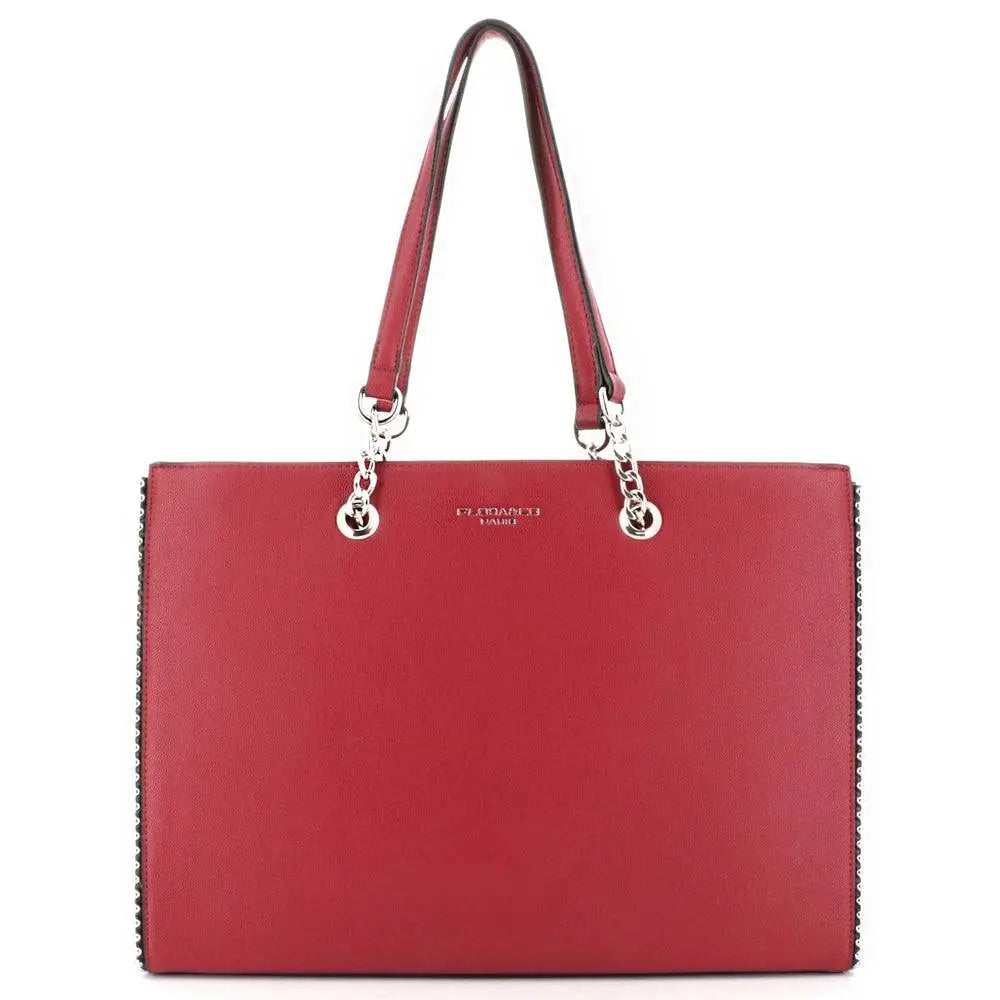 Flora & co Sac cabas femme perles billes a4 rouge
