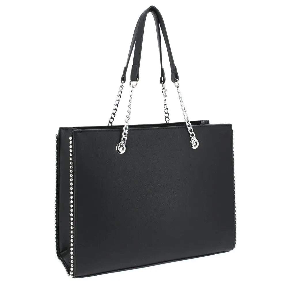 Grand Sac à main chaîne bille pour les cours noir Crocochic