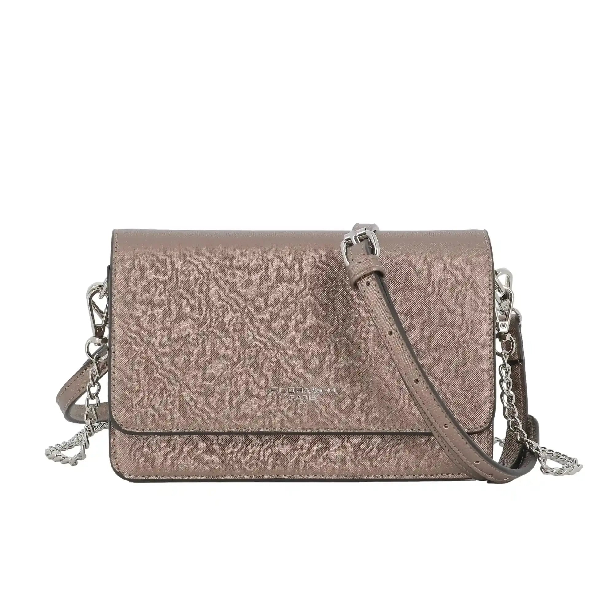 Flora & co Sac bandoulière chaîne femme Marron Métal