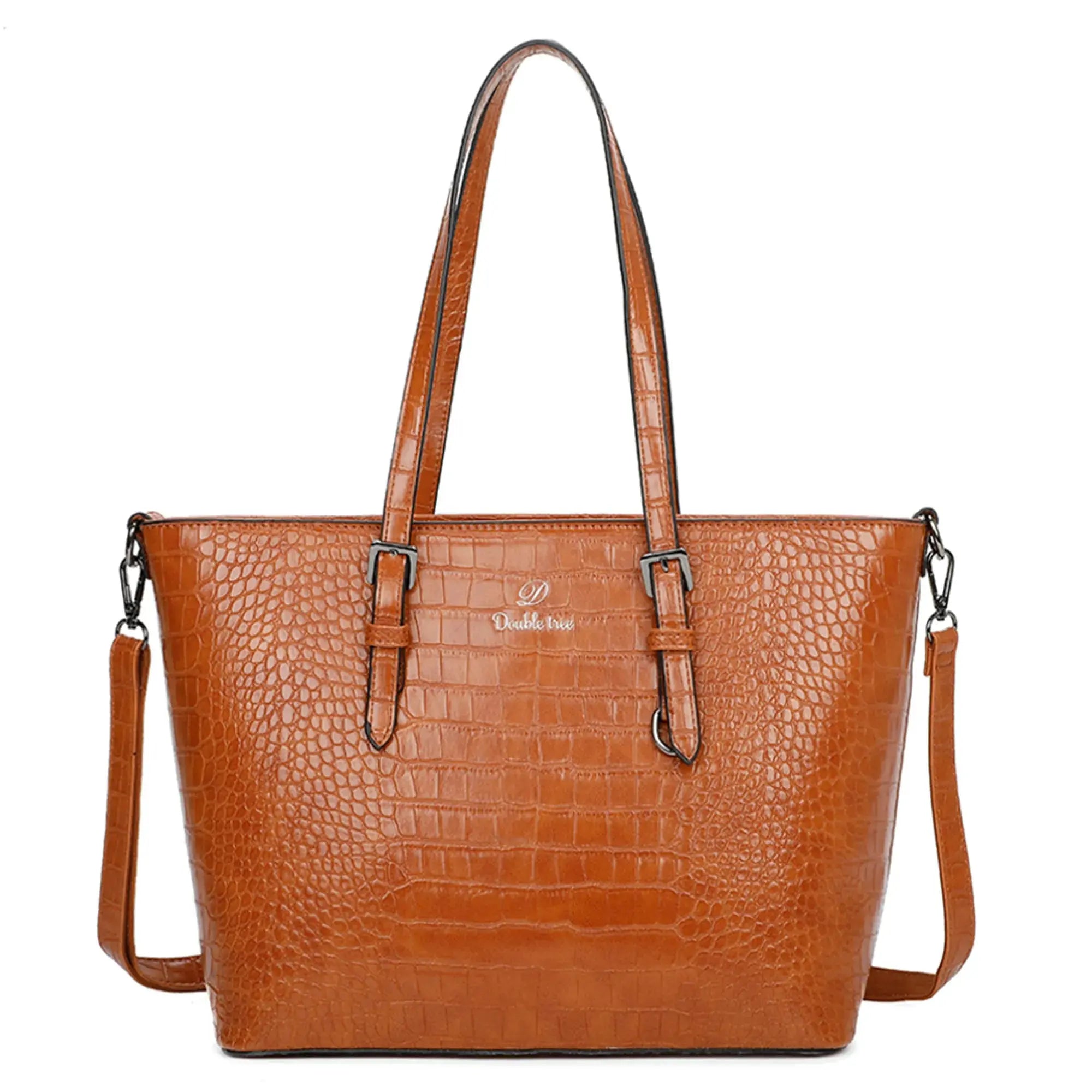 Crocochic Sac cabas femme croco format a4 camel