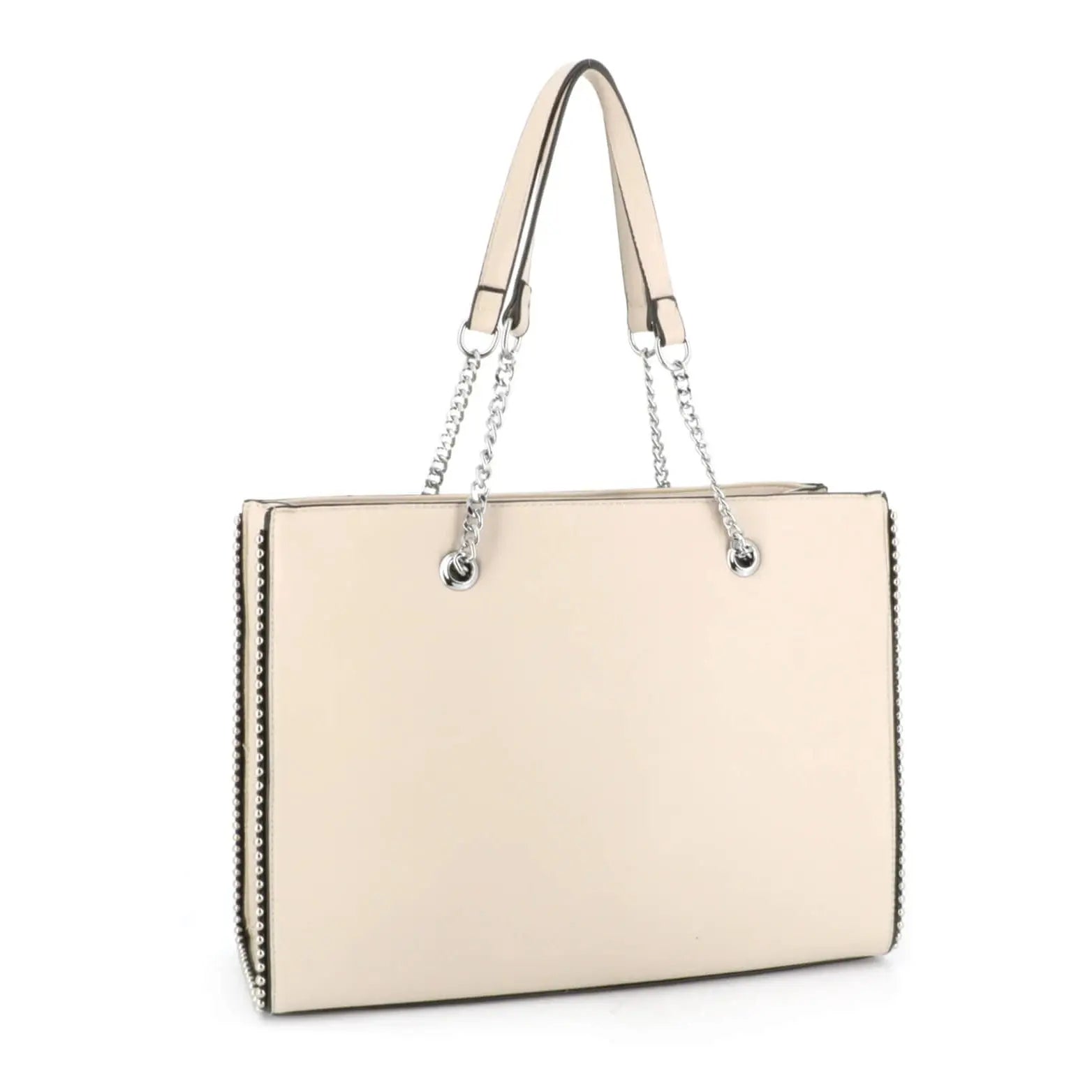 Crocochic Sac cabas femme format a4 lycée chaîne beige