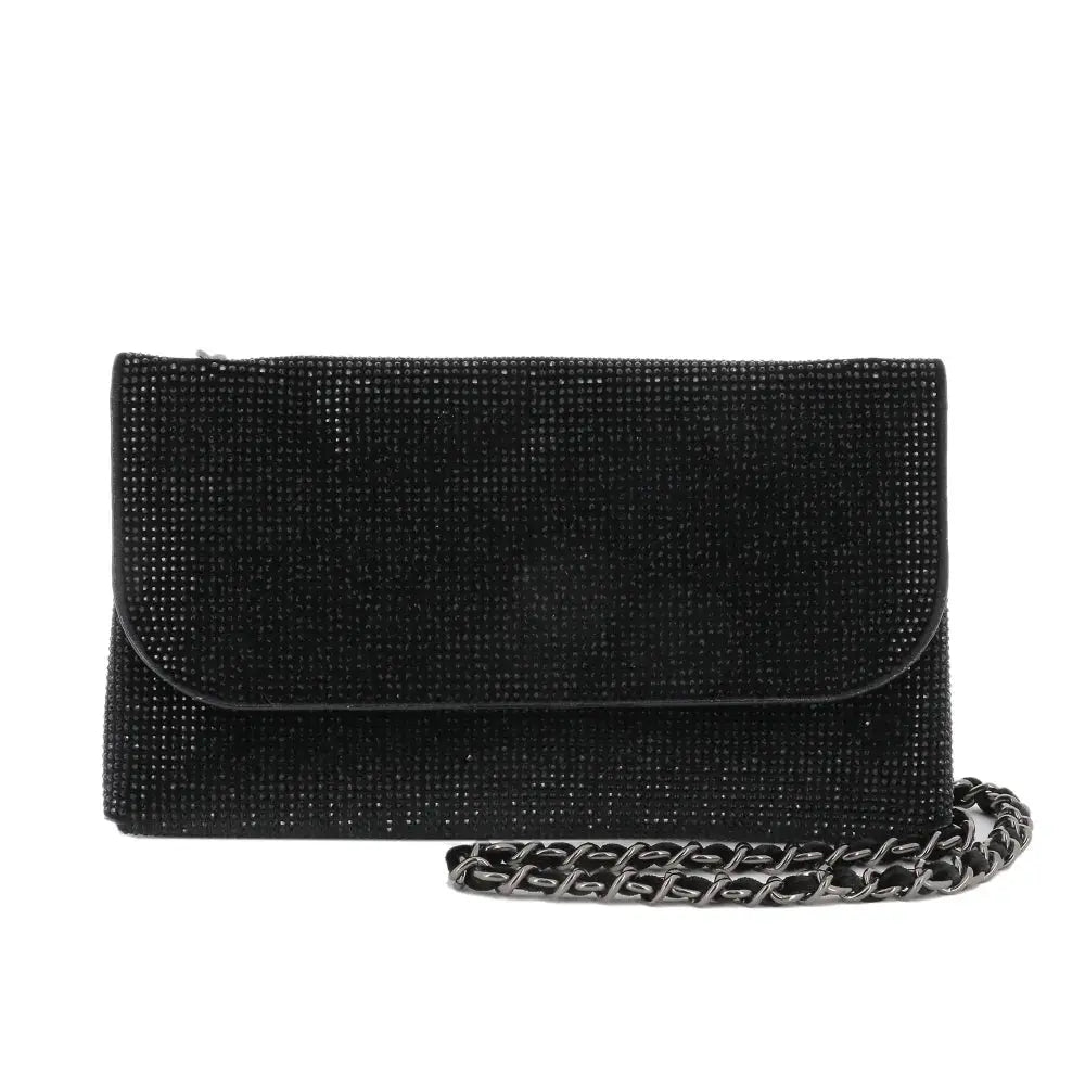 Sac pochette de soirée strass Noir main image