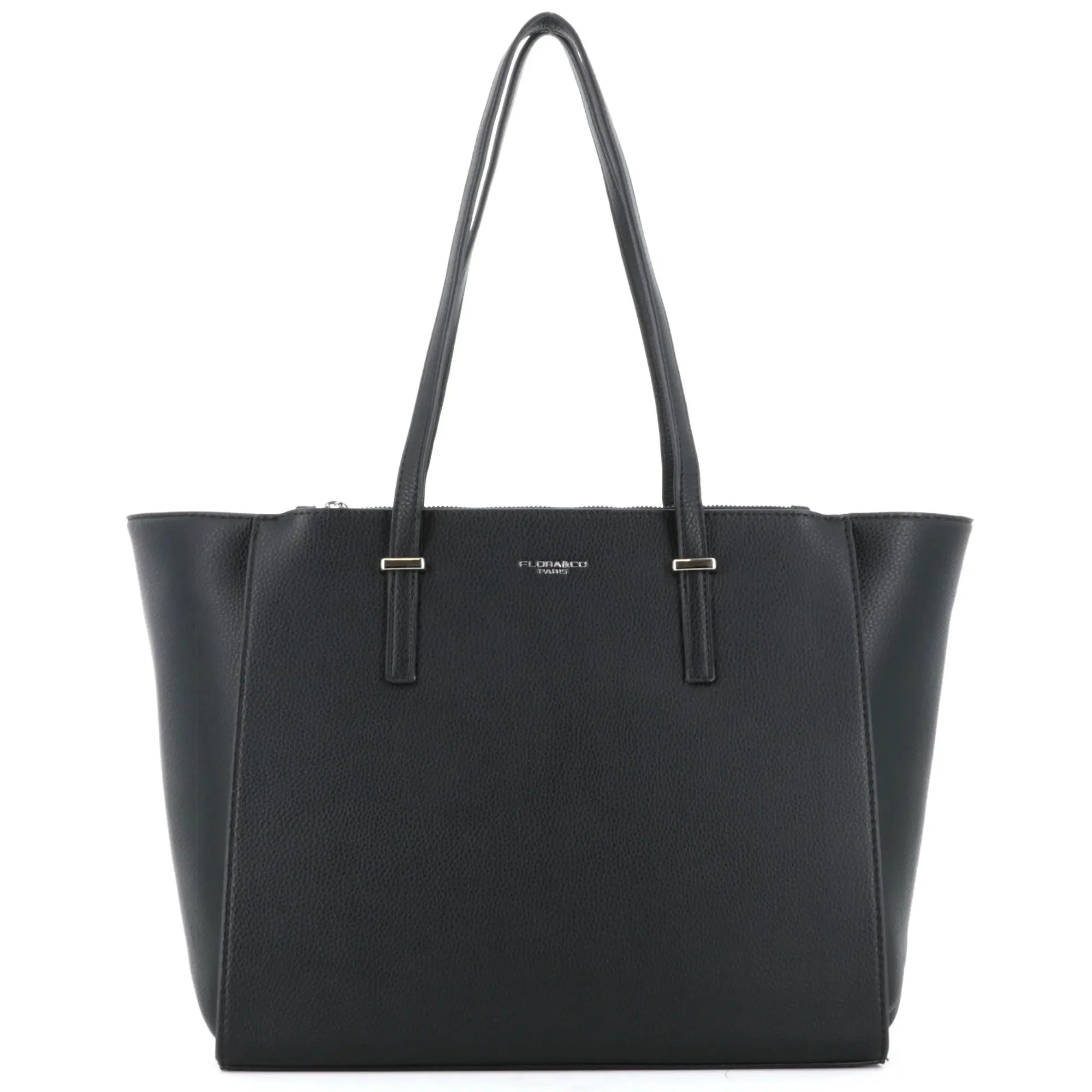 Flora & co Sac cabas femme multipoches grainé noir