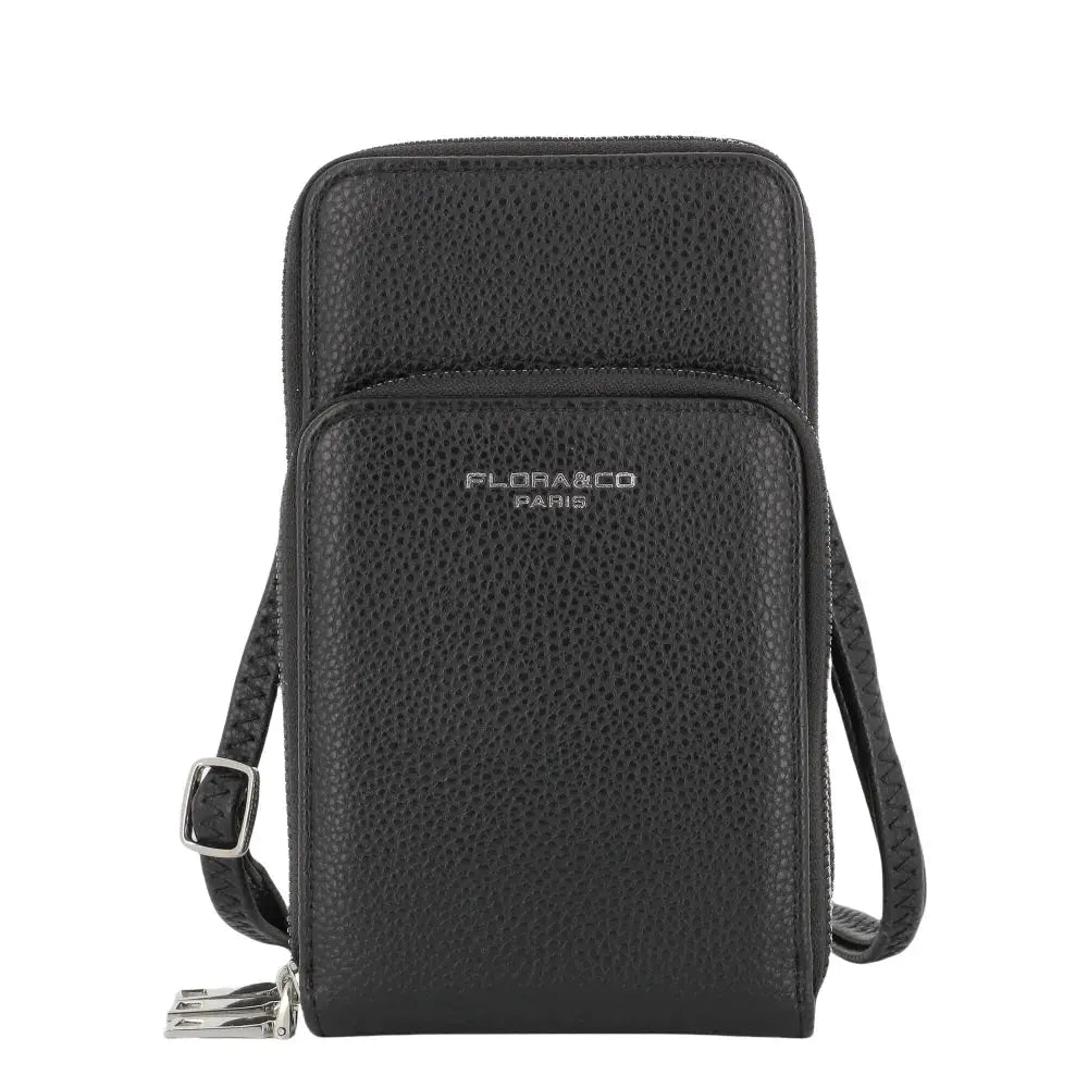Sac bandoulière téléphone 6.7 Pouces femme noir Flora & co