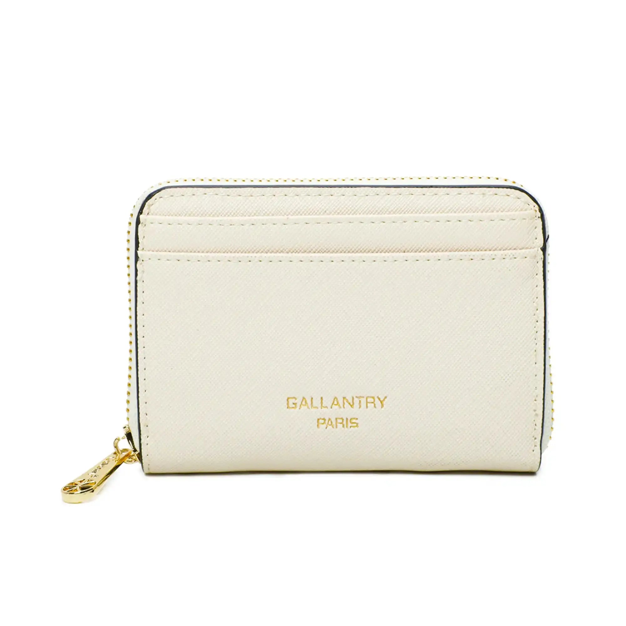 Gallantry Portefeuille porte-monnaie femme française beige