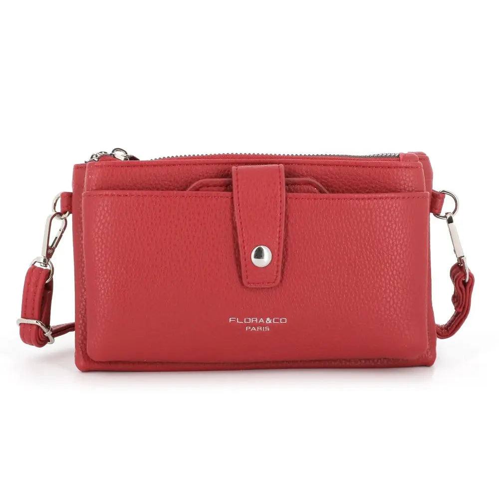 Pochette bandoulière femme téléphone rouge -Flora & co