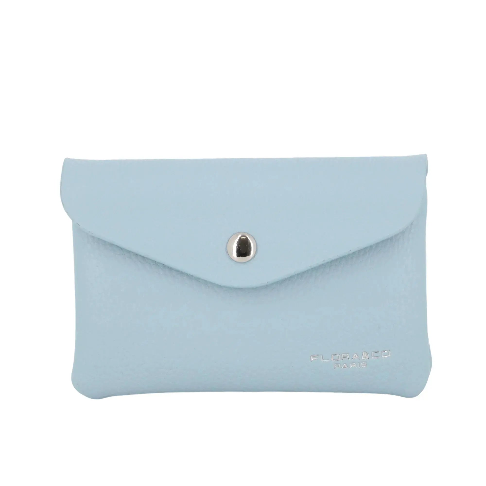 Flora & co Porte-monnaie portefeuille femme mi-long Bleu Clair