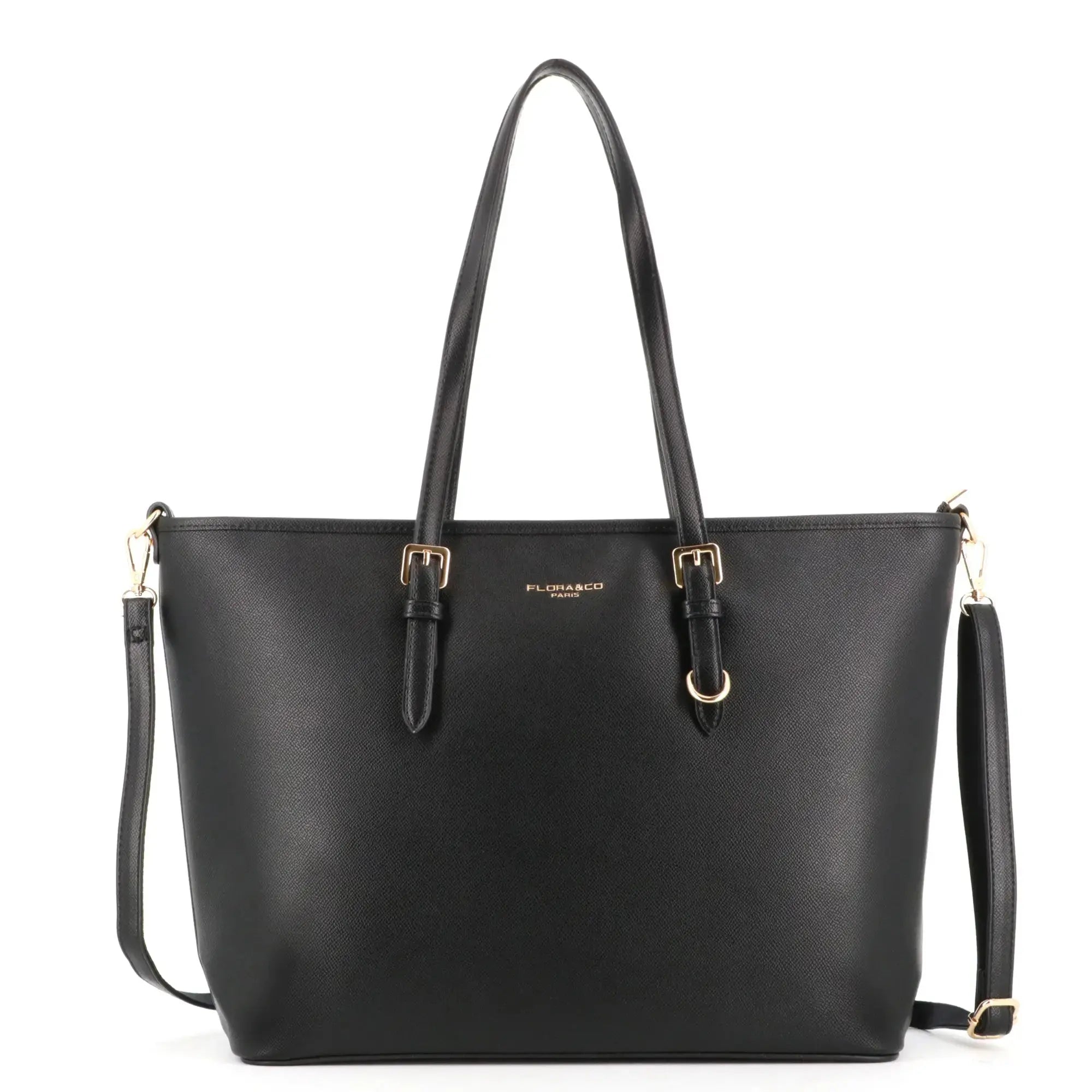 Flora & co Sac cabas grainé femme format a4 lycée noir