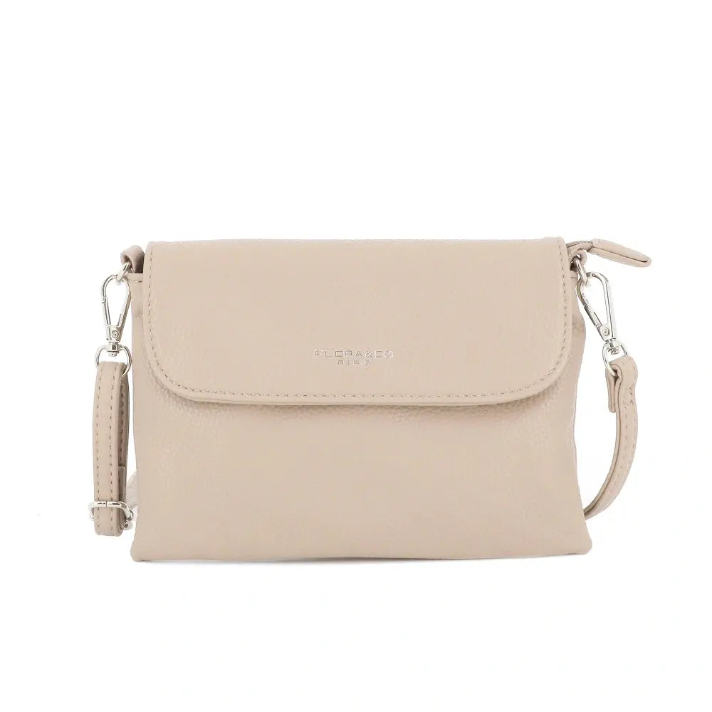 Mini sac bandoulière femme souple Beige Taupe Flora & co