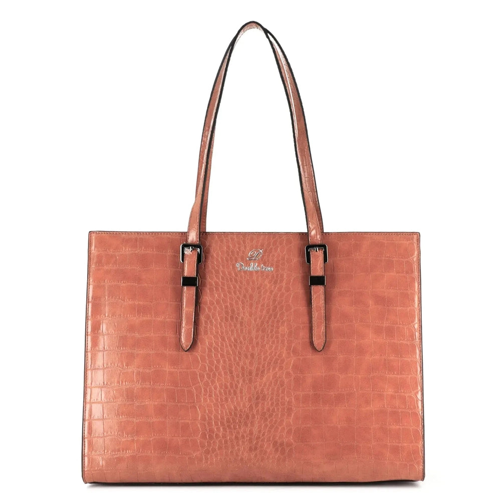 Crocochic Sac cabas femme format a4 croco camel
