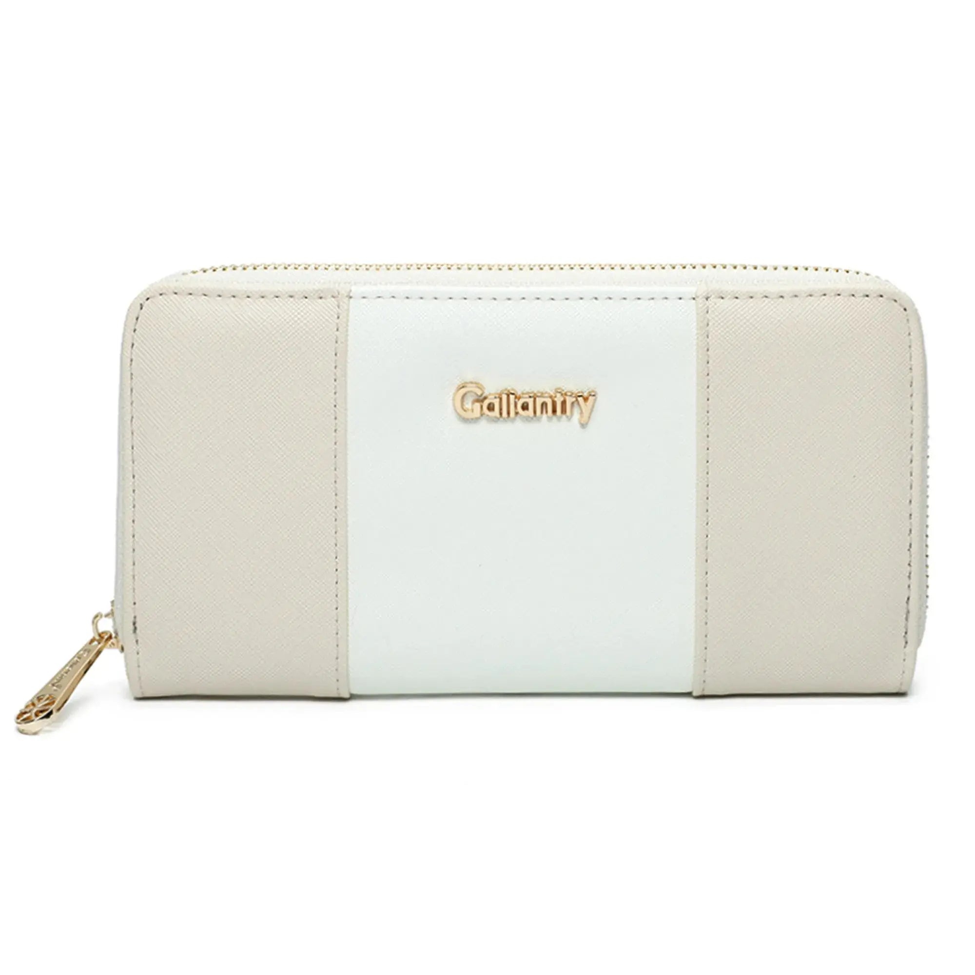 Gallantry Portefeuille tout-en-un femme bicolore beige