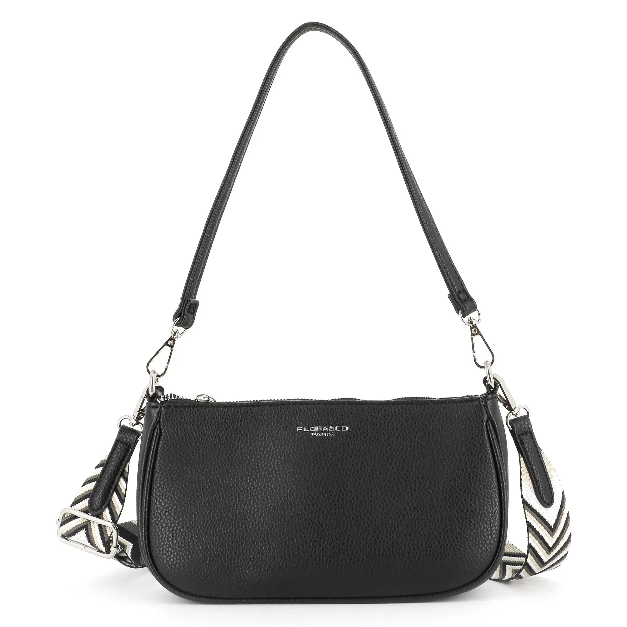 Flora & co Sac baguette avec bandoulière femme Noir