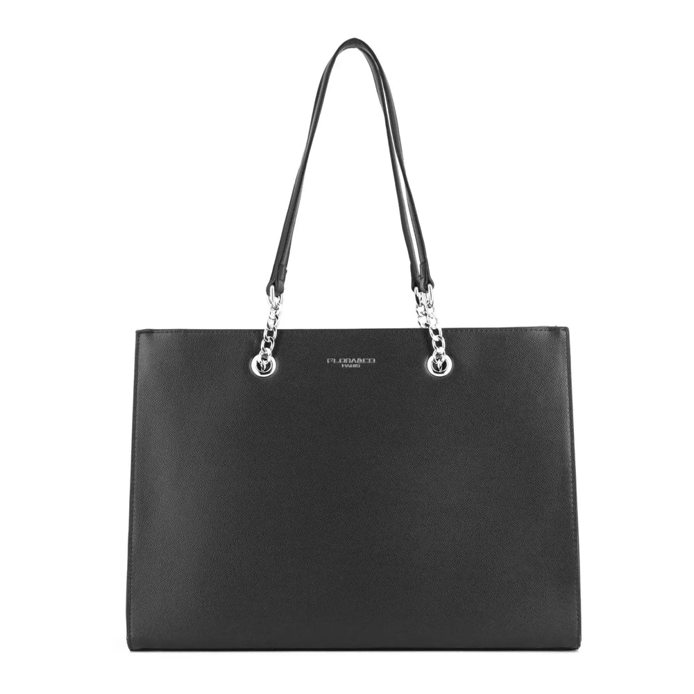 Flora & co Sac femme cabas chaîne rigide a4 noir