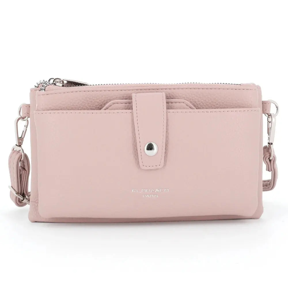 Pochette bandoulière femme téléphone Rose Flora & co
