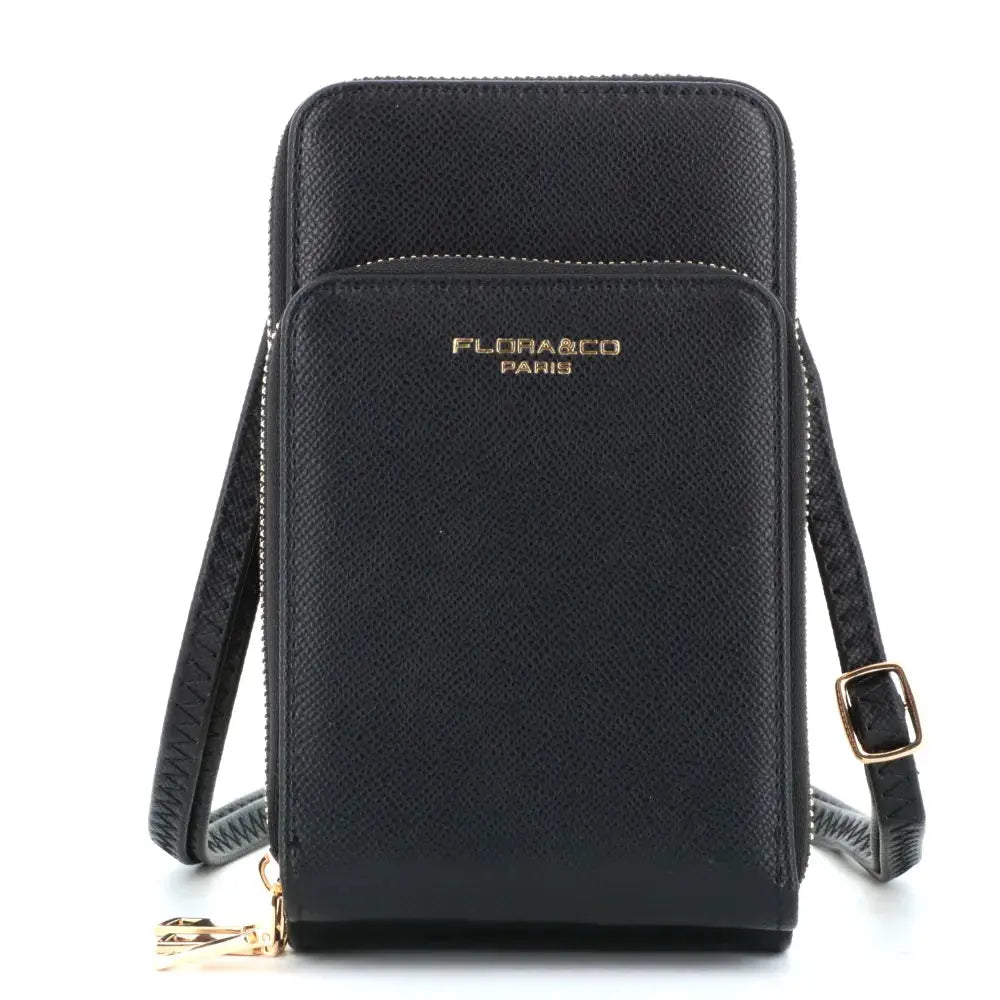 Sac bandoulière pochette téléphone 6.7 pouces Noir main image