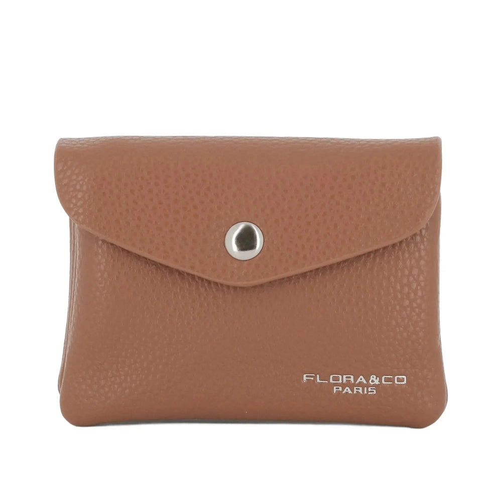 Flora & co Porte-monnaie cartes femme magnétique camel
