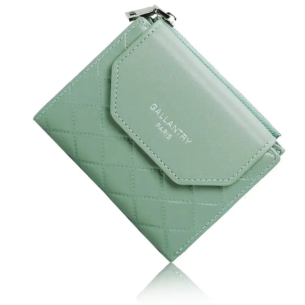 Gallantry Portefeuille monnaie femme matélatissé vert