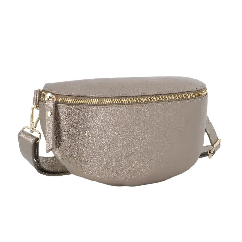 Sac banane cuir brillant fantasie Taupe other image 2