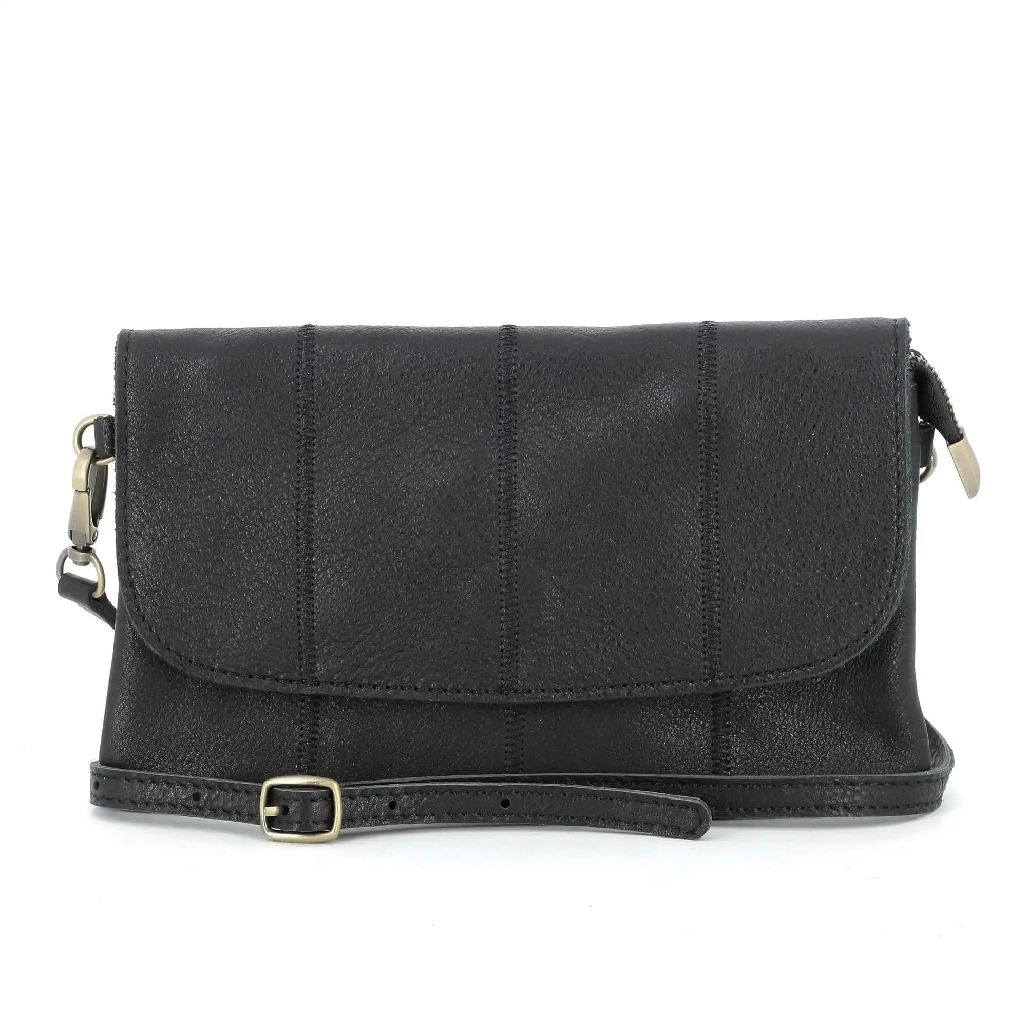 Made in Italy Mini sac bandoulière femme cuir noir