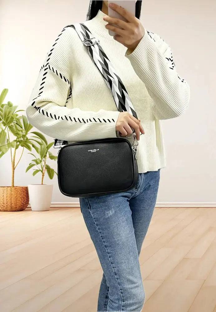 Flora & co Sac bandoulières femme multipoches noir