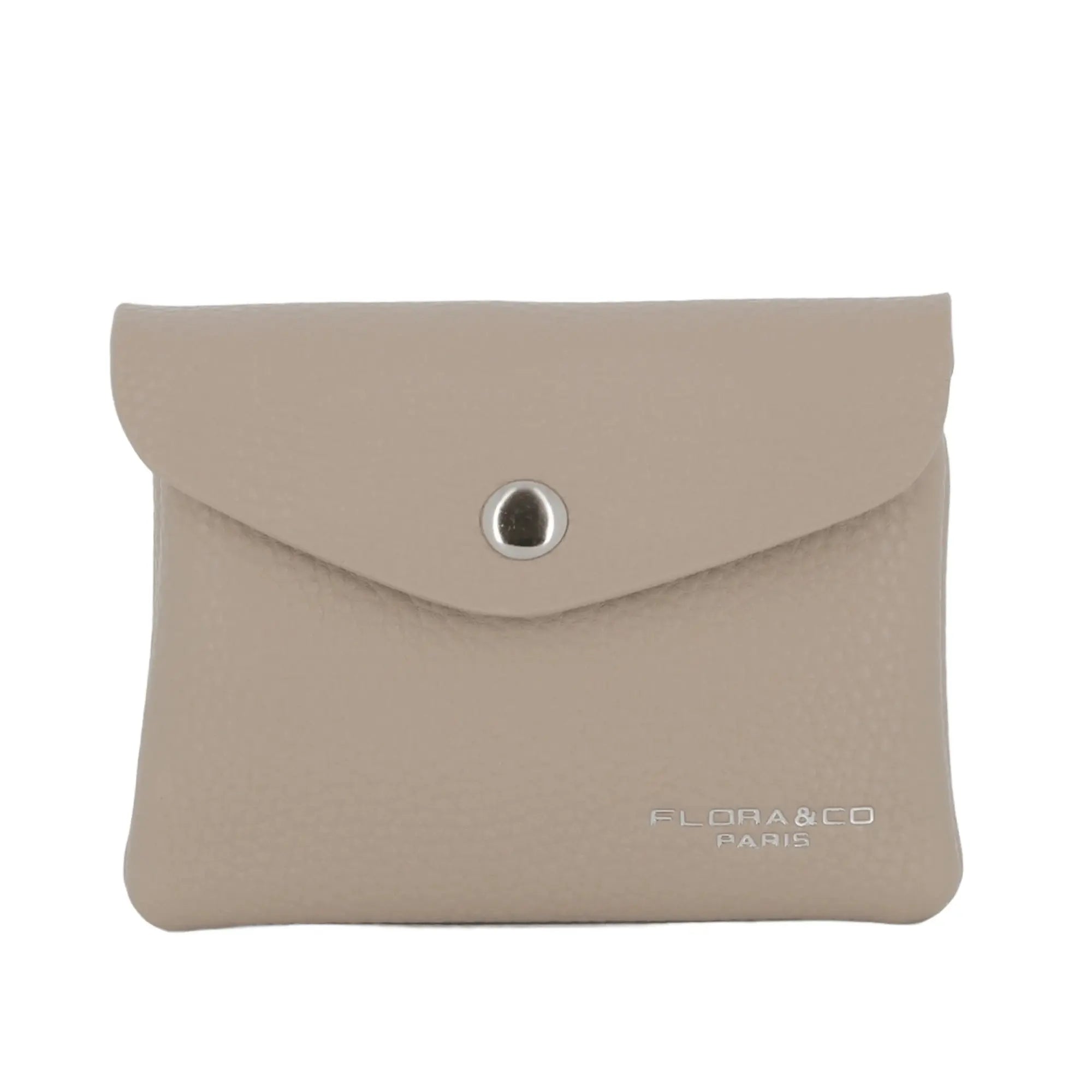 Flora & co Porte-monnaie cartes femme magnétique beige