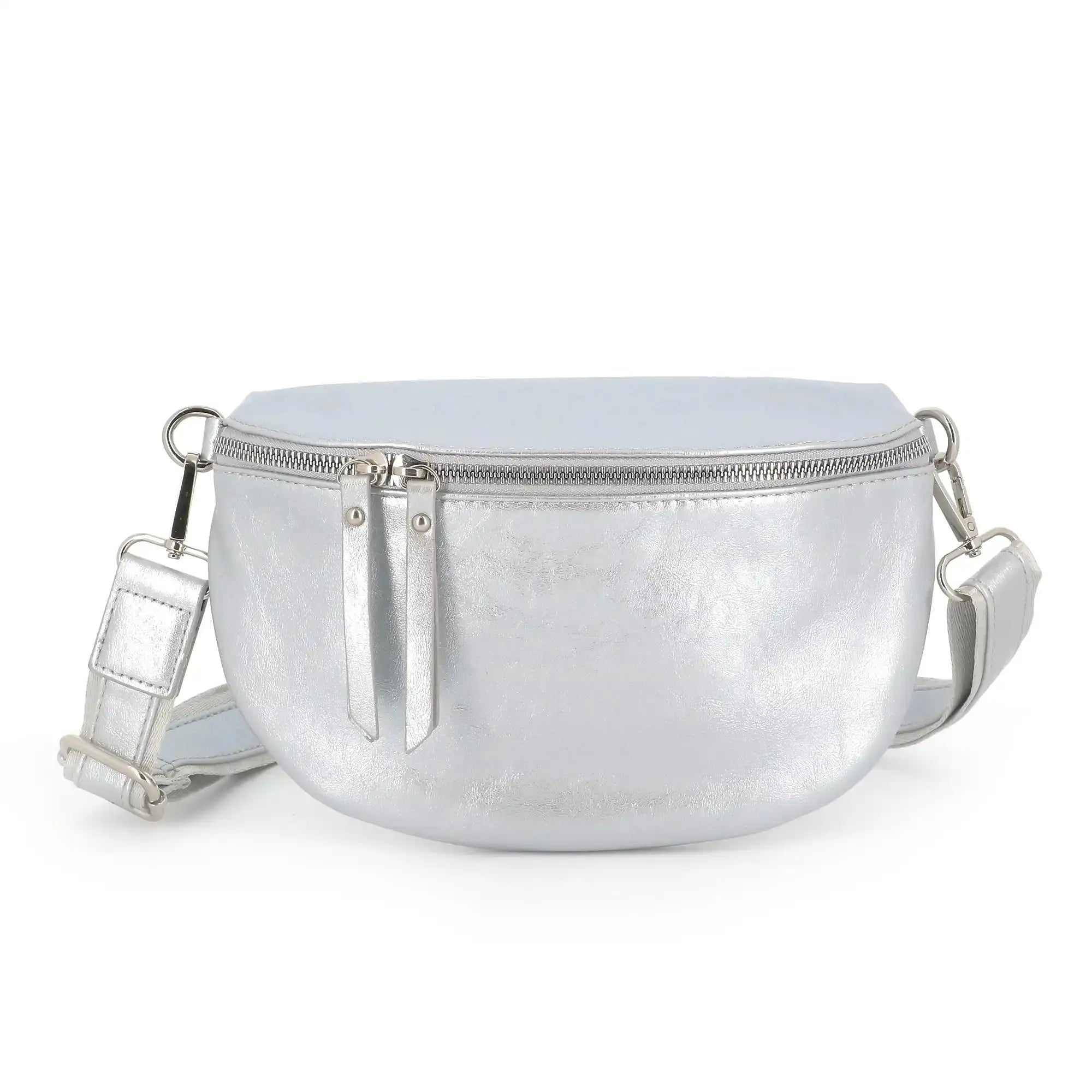 Flora & co Sac banane bandoulière femme irisé argent