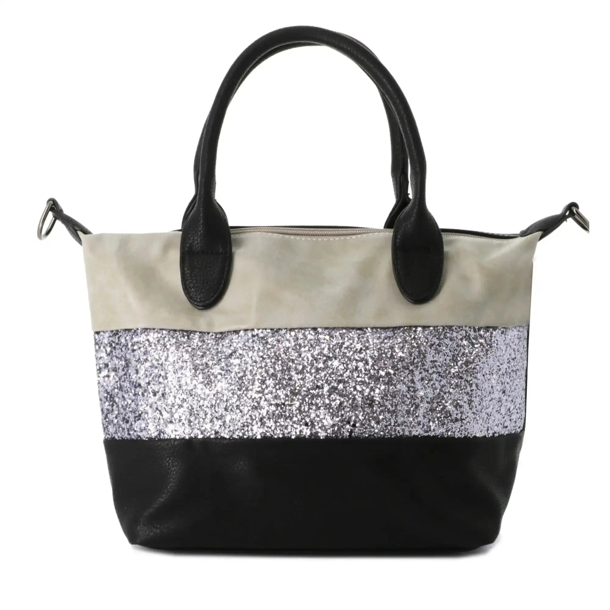 Gallantry Sac à main femme paillette multicolore gris