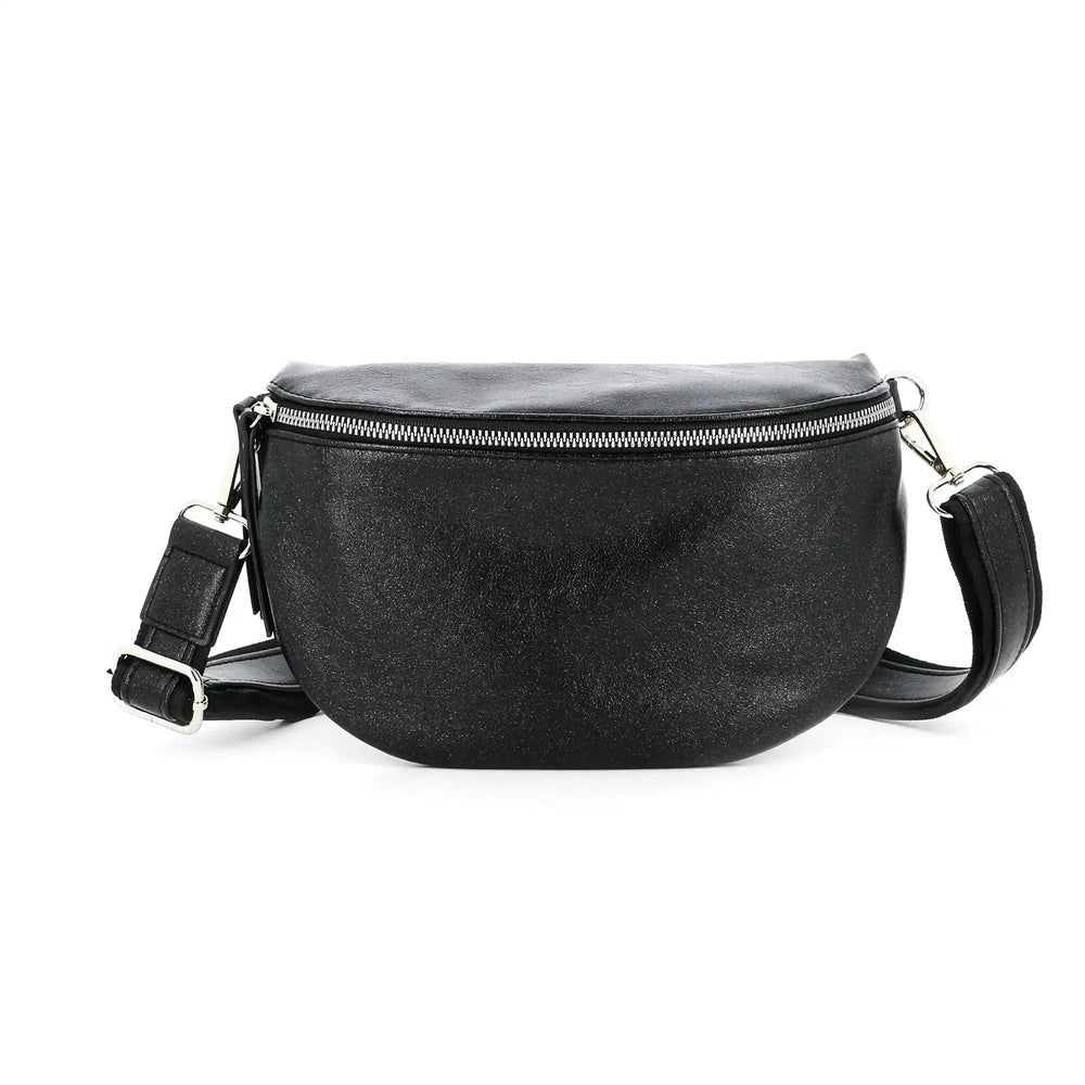 Flora & co Sac banane bandoulière femme irisé noir