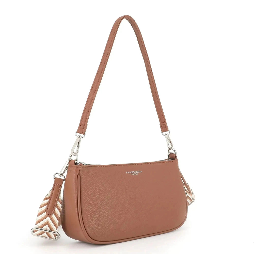 Sac baguette avec bandoulière Camel Flora & co
