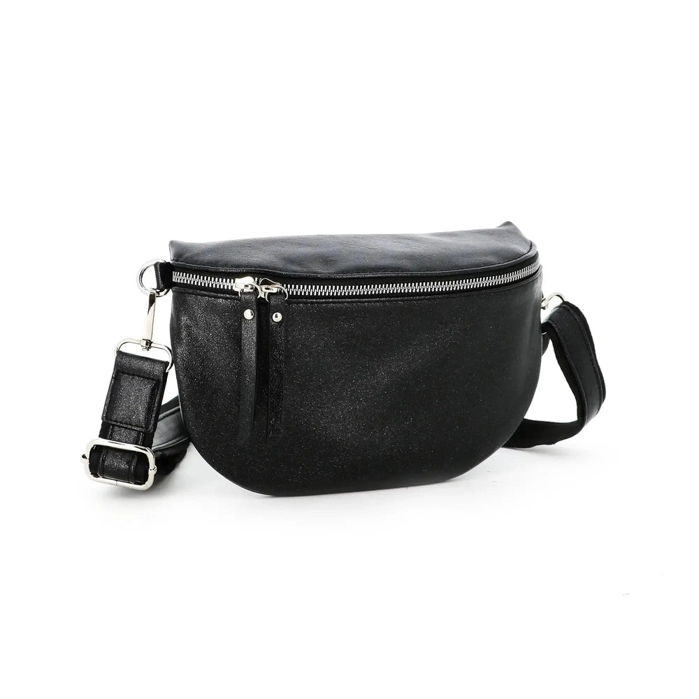 Flora & co Sac banane bandoulière femme irisé noir