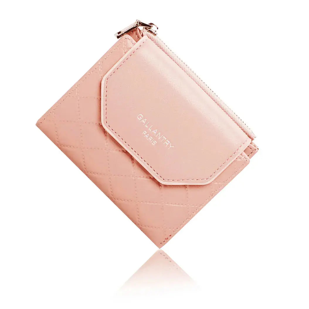 Gallantry Portefeuille monnaie femme matélatissé vieux rose