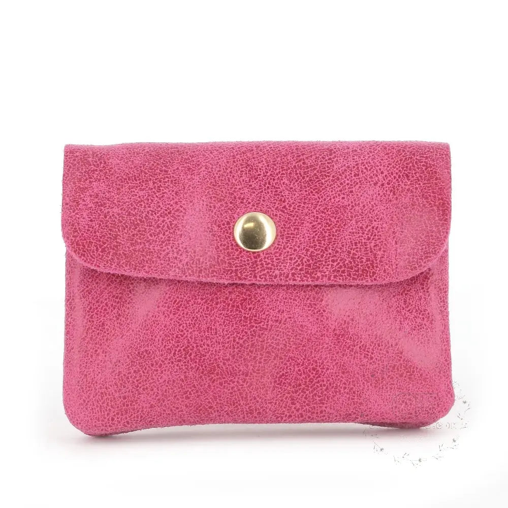 Porte-Monnaie Cuir Suédé Grainé Fuchsia other image 3