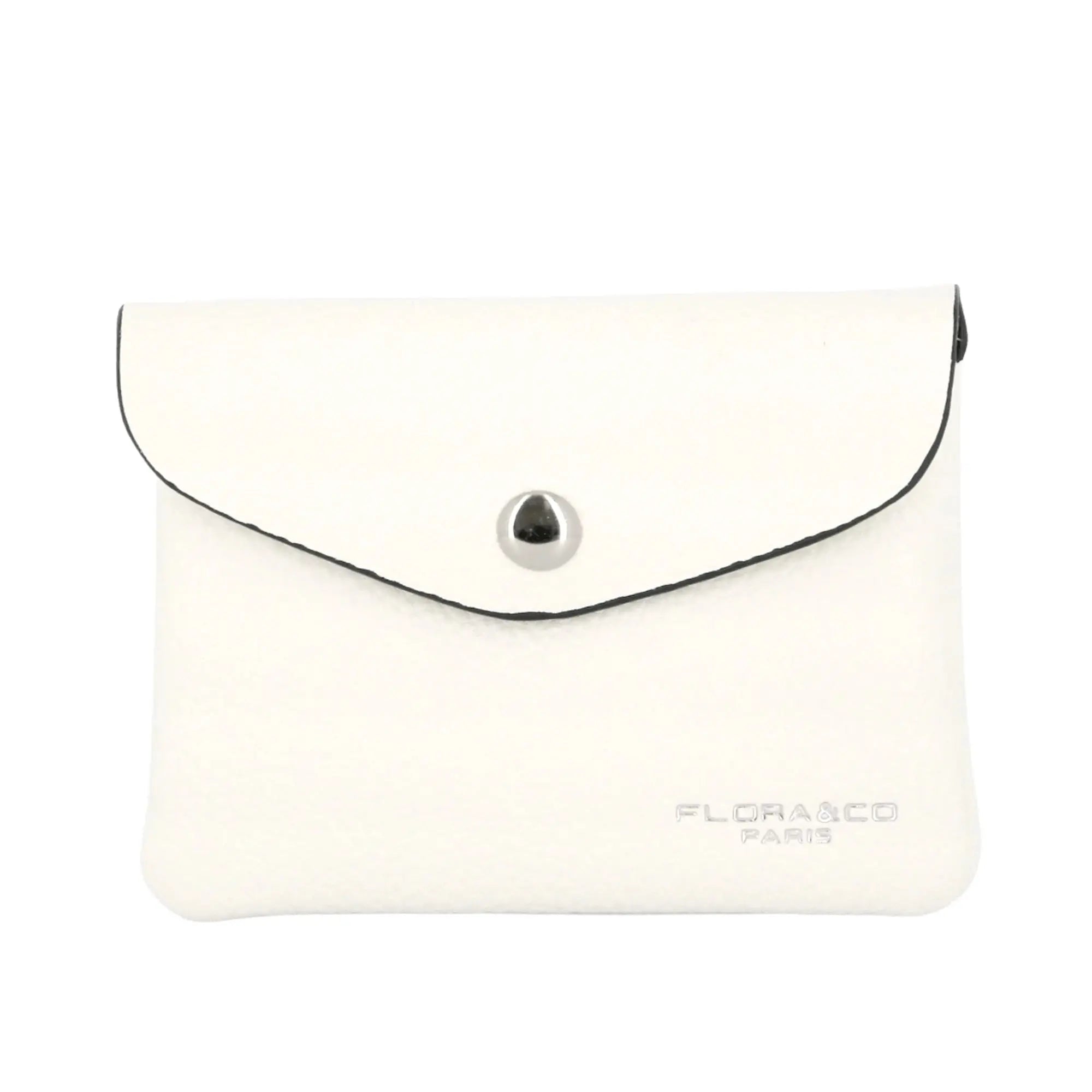 Flora & co Porte-monnaie cartes femme magnétique blanc