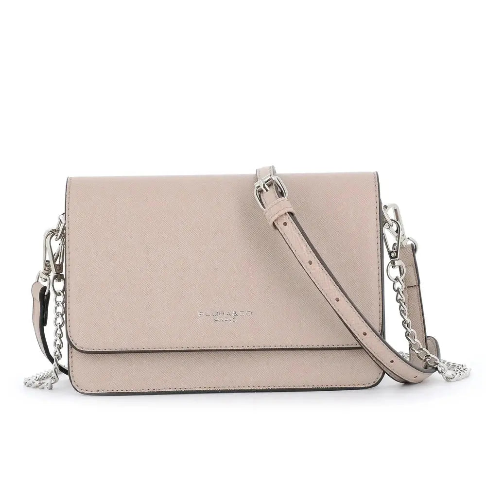 Flora & co Sac bandoulière chaîne femme Beige Taupe