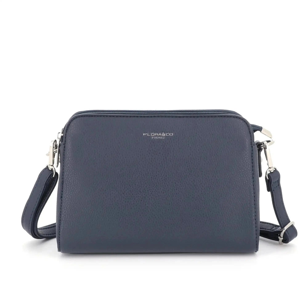 Flora & co Sac bandoulière femme multipoches bleu marine