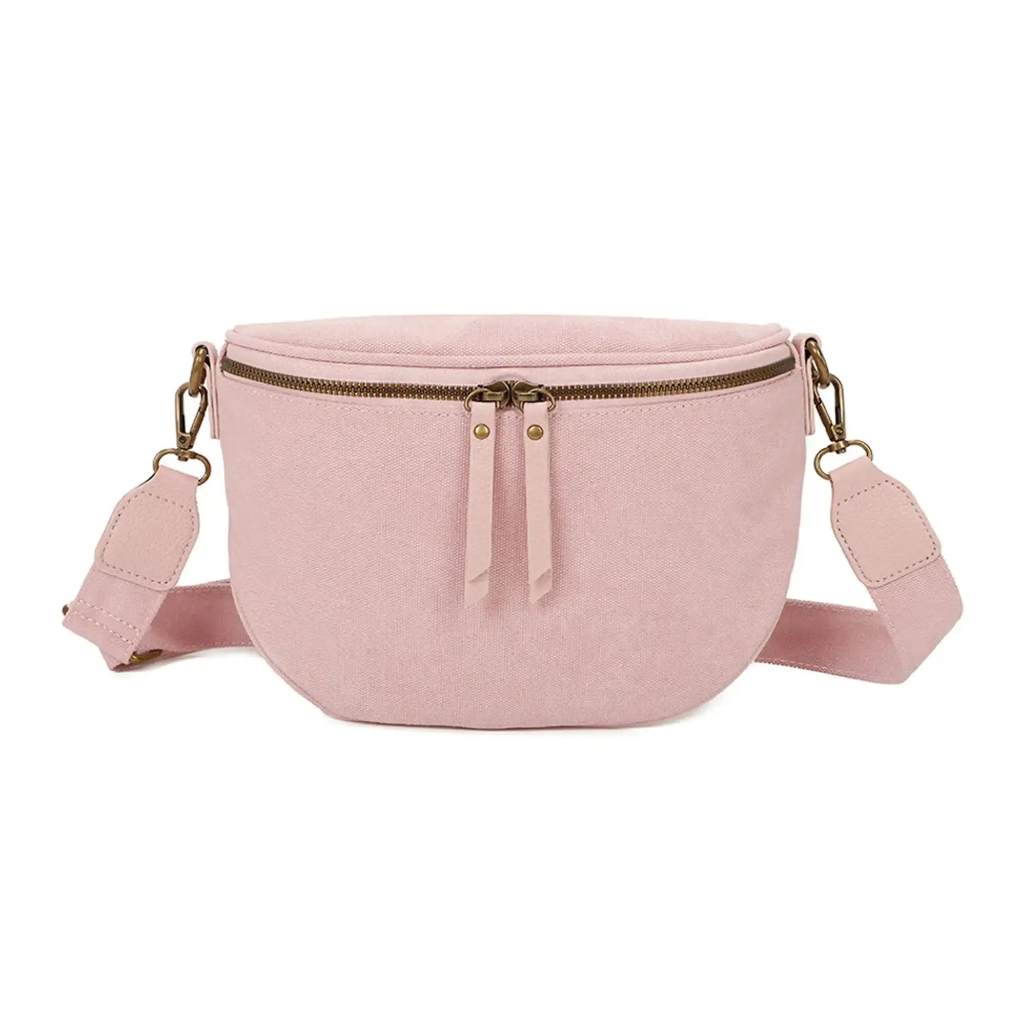 Gallantry Sac banane femme canvas toile rose