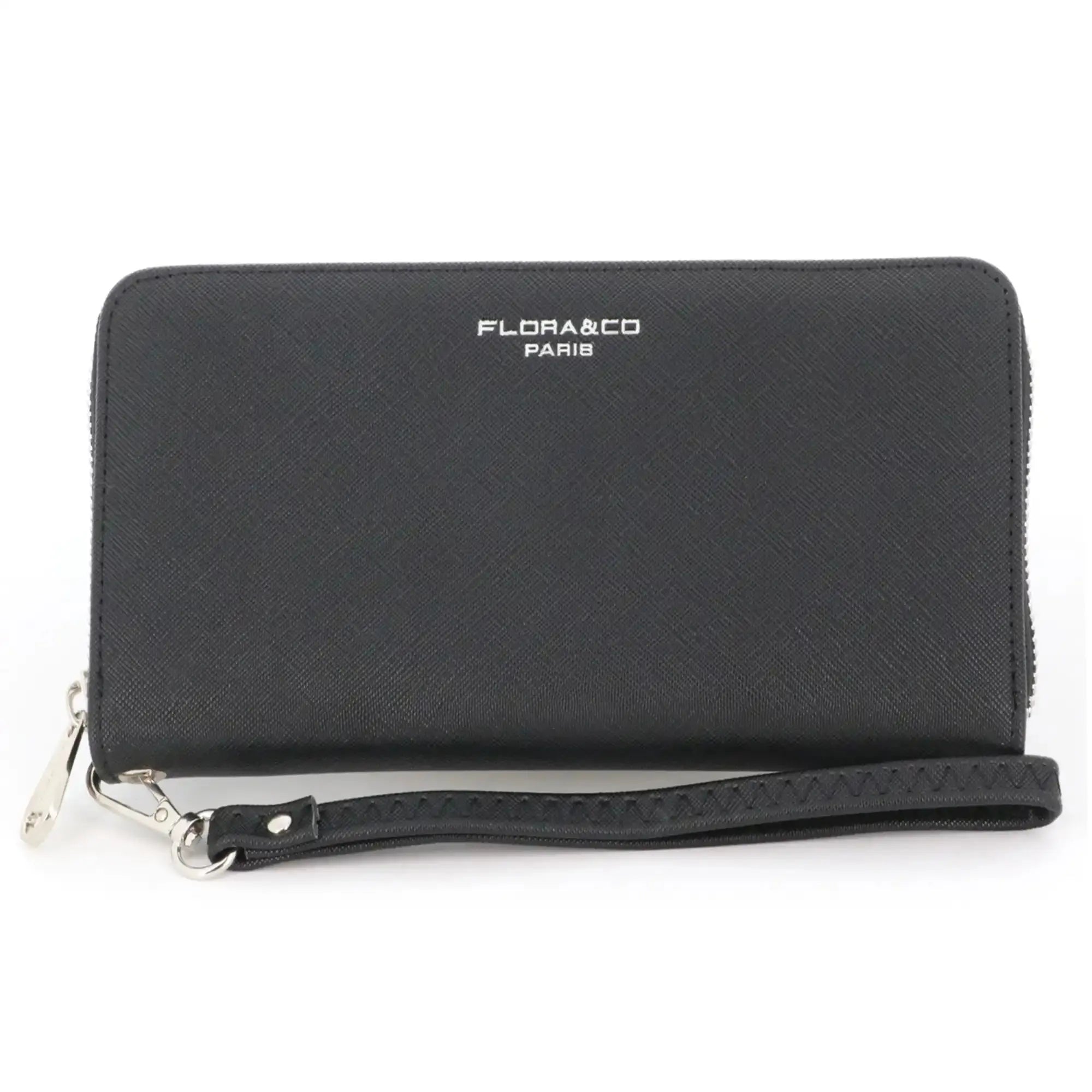 Flora & co Portefeuille long femme rigide classique noir