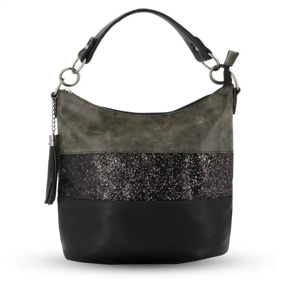 Gallantry Sac à main bandoulière paillette femme noir