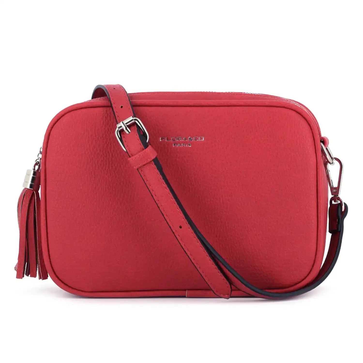 Flora & co Sac caméra bandoulière femme léger rouge foncé