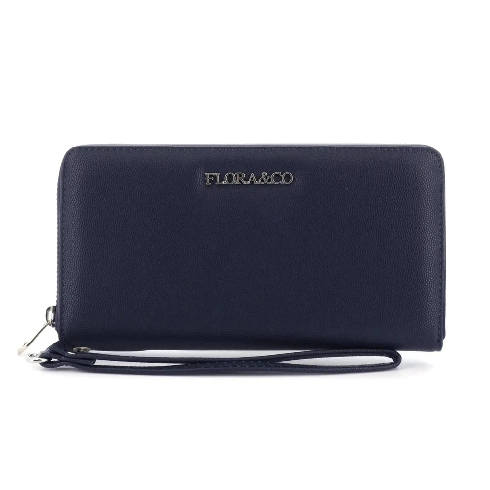 Flora & co Portefeuille femme enveloppe bleu