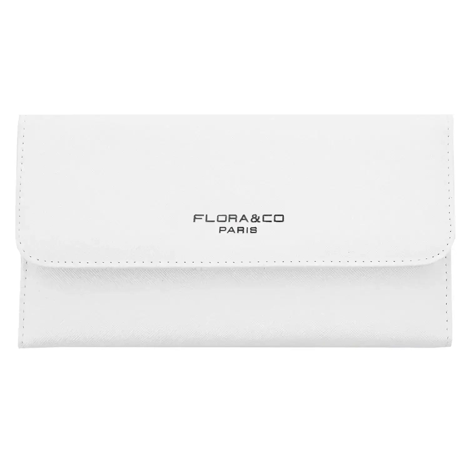 Flora & co Portefeuille chéquier femme tout en un blanc