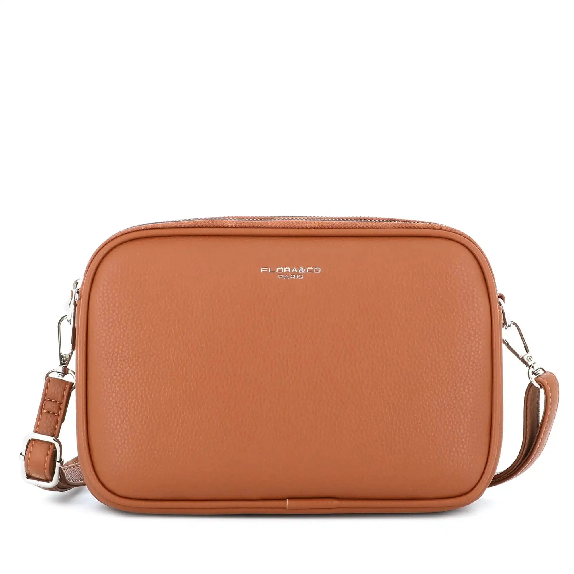 Flora & co Sac bandoulières femme multipoches camel