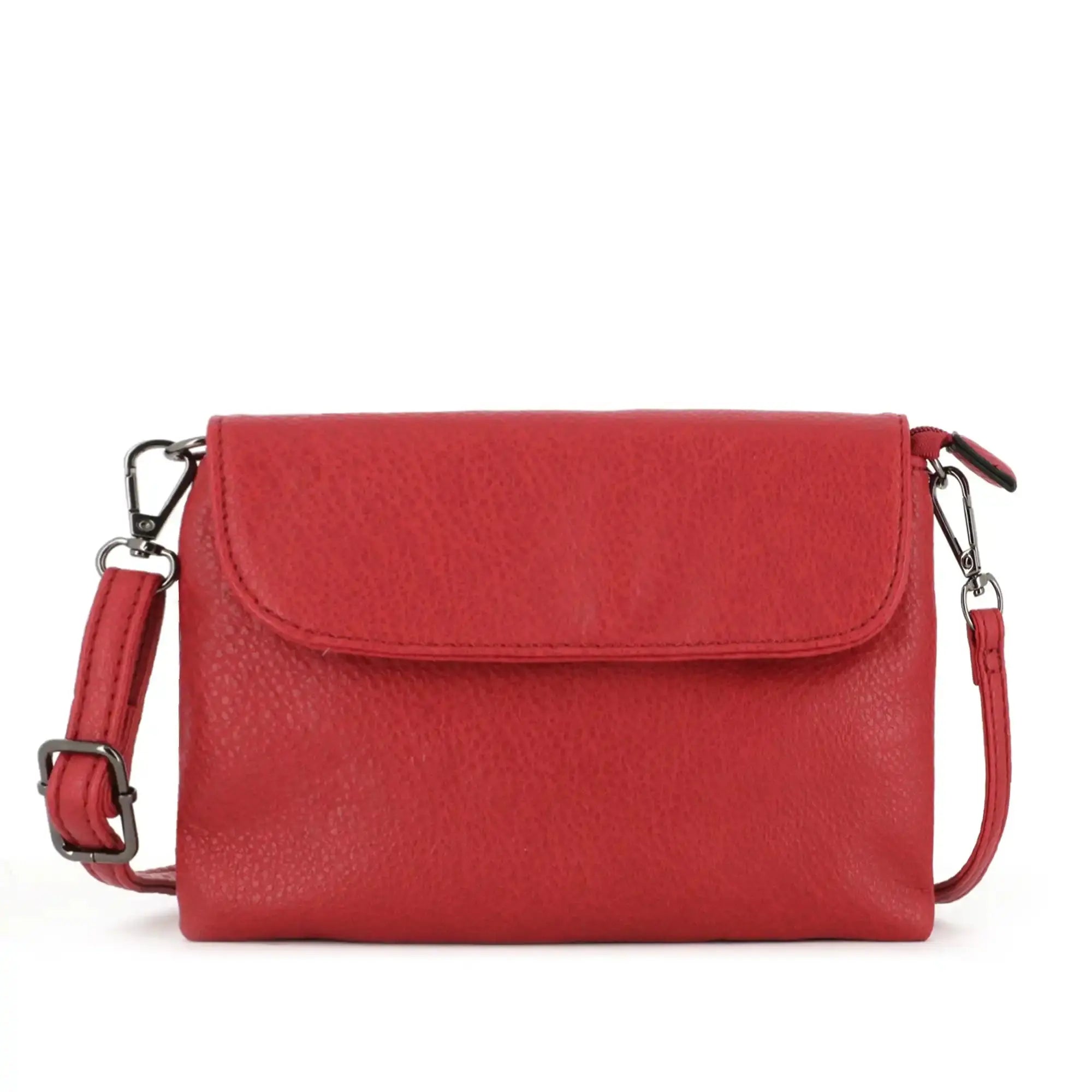 Flora & co Mini sac bandoulière femme souple rouge foncé