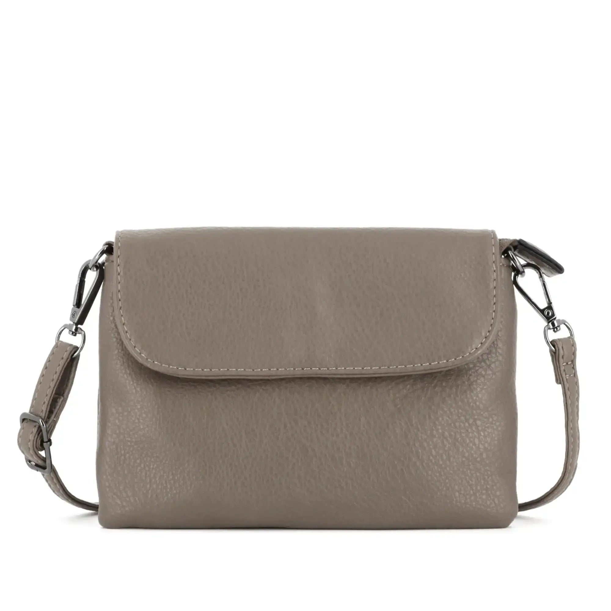 Flora & co Mini sac bandoulière femme souple taupe foncé