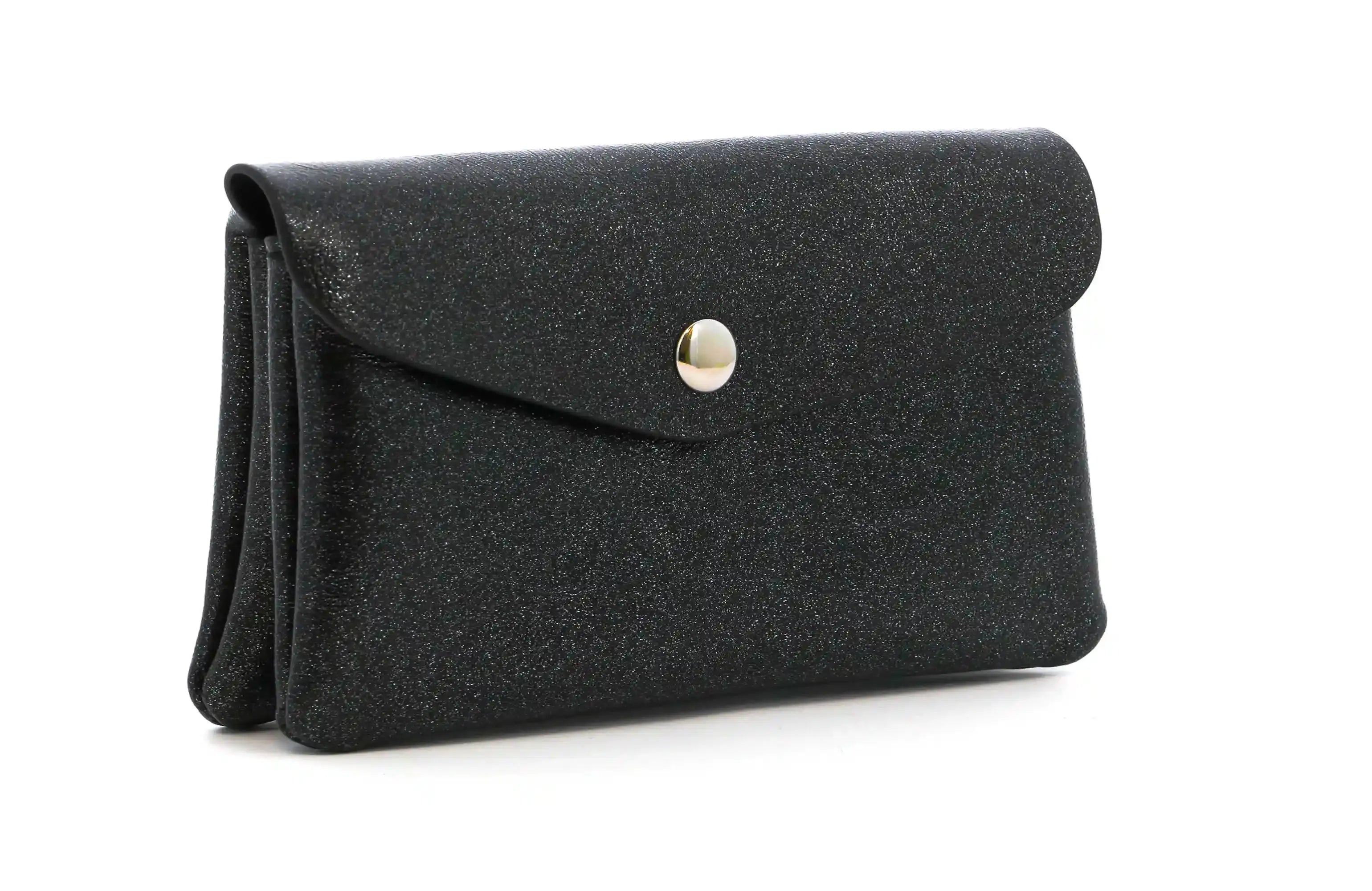 Flora & co Porte-monnaie femme irisé enveloppe noir