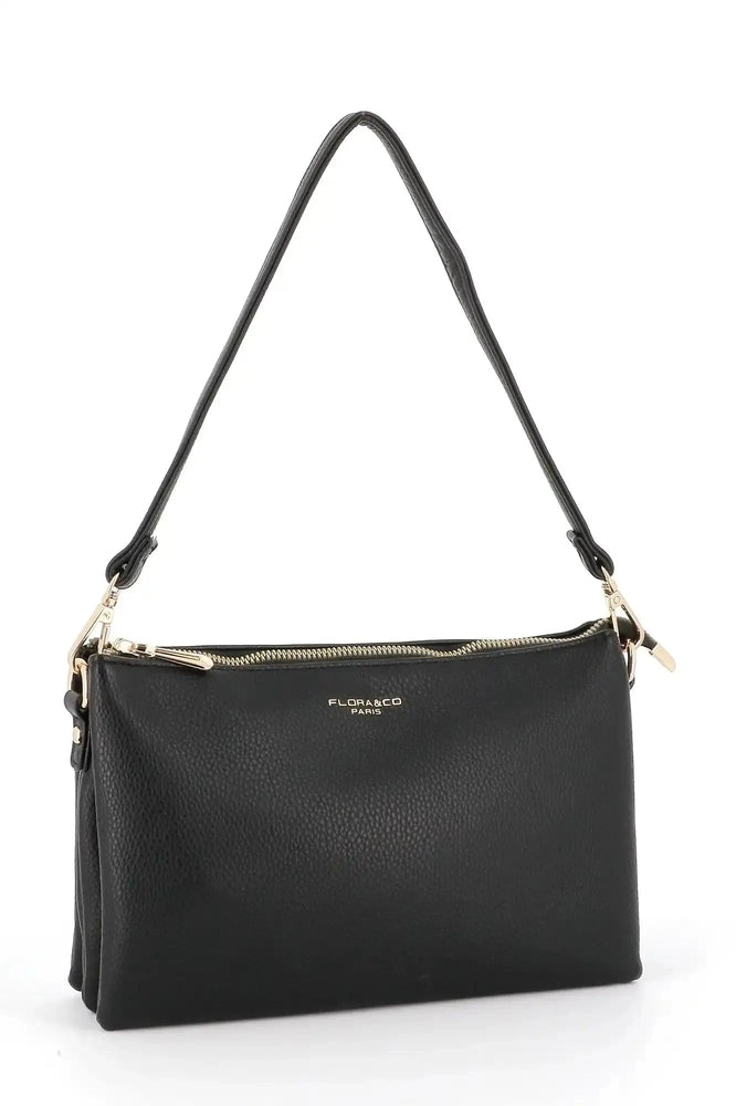 Flora & co Sa ville femme 3 bandoulières multipoches noir